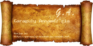 Garaguly Annamária névjegykártya
